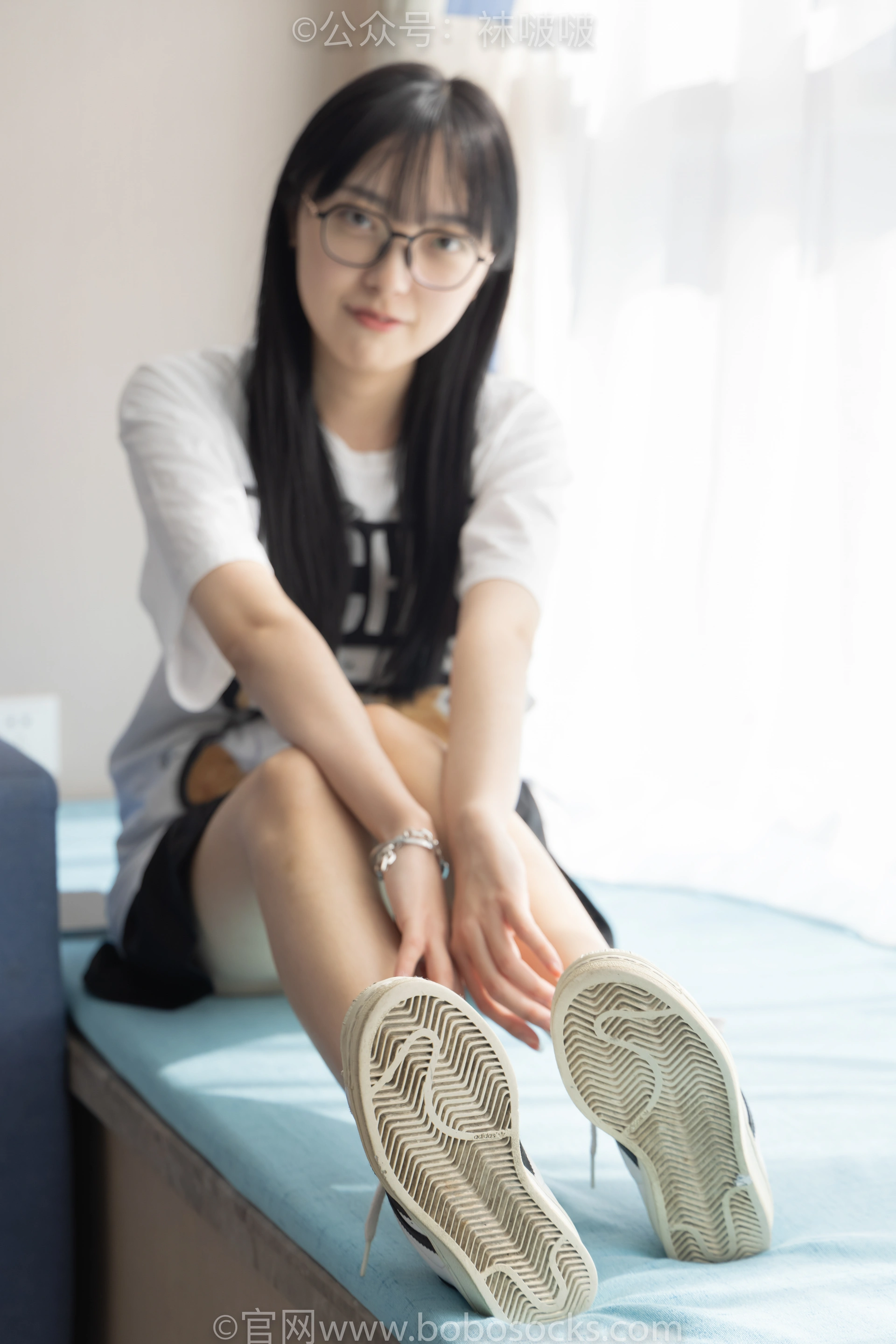 [BoBoSocks袜啵啵]NO.033 稚予-贝壳头、天鹅绒黑袜、天鹅绒白袜 2